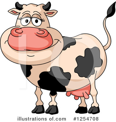 Royalty-Free (RF) Cow Clipart Illustration by Vector Tradition SM - Stock Sample #1254708