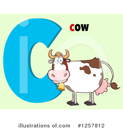 Royalty-Free (RF) Cow Clipart Illustration by Hit Toon - Stock Sample #1257812