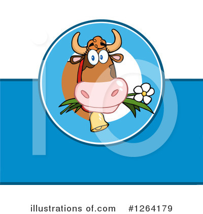Royalty-Free (RF) Cow Clipart Illustration by Hit Toon - Stock Sample #1264179
