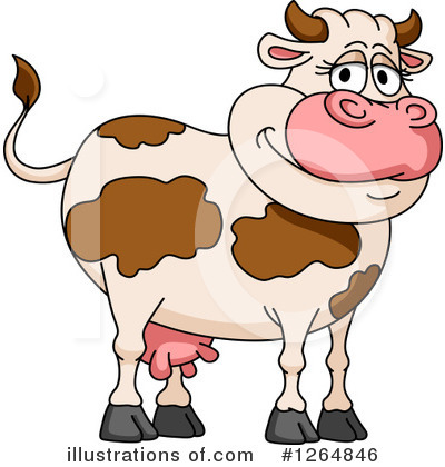 Royalty-Free (RF) Cow Clipart Illustration by Vector Tradition SM - Stock Sample #1264846