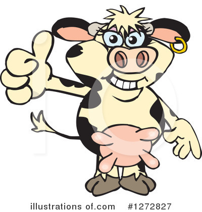 Royalty-Free (RF) Cow Clipart Illustration by Dennis Holmes Designs - Stock Sample #1272827