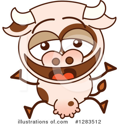 Royalty-Free (RF) Cow Clipart Illustration by Zooco - Stock Sample #1283512