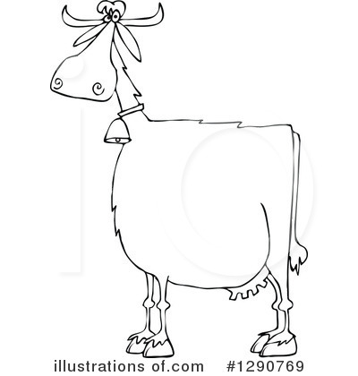 Royalty-Free (RF) Cow Clipart Illustration by djart - Stock Sample #1290769