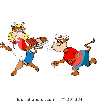 Bull Clipart #1297384 by LaffToon