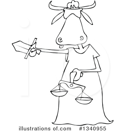 Royalty-Free (RF) Cow Clipart Illustration by djart - Stock Sample #1340955