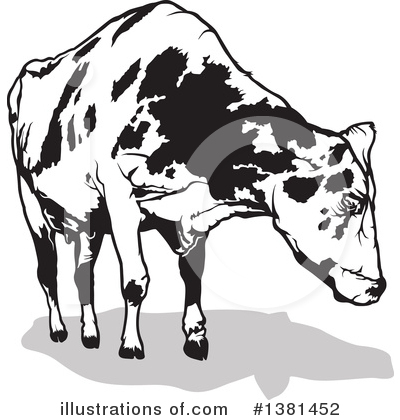 Royalty-Free (RF) Cow Clipart Illustration by dero - Stock Sample #1381452