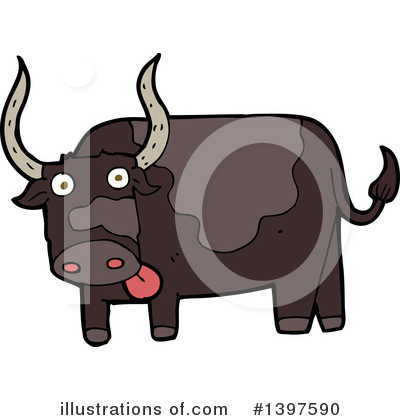 Royalty-Free (RF) Cow Clipart Illustration by lineartestpilot - Stock Sample #1397590