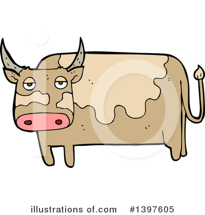 Royalty-Free (RF) Cow Clipart Illustration by lineartestpilot - Stock Sample #1397605