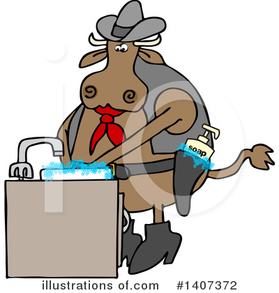 Royalty-Free (RF) Cow Clipart Illustration by djart - Stock Sample #1407372
