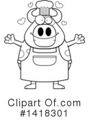 Cow Clipart #1418301 by Cory Thoman