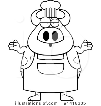 Royalty-Free (RF) Cow Clipart Illustration by Cory Thoman - Stock Sample #1418305