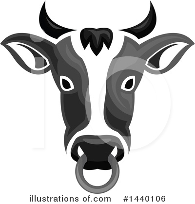Royalty-Free (RF) Cow Clipart Illustration by Vector Tradition SM - Stock Sample #1440106