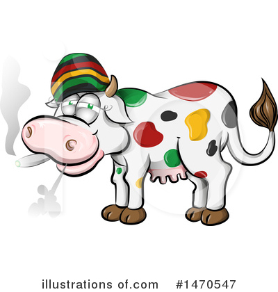 Royalty-Free (RF) Cow Clipart Illustration by Domenico Condello - Stock Sample #1470547