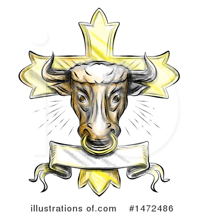 Royalty-Free (RF) Cow Clipart Illustration by patrimonio - Stock Sample #1472486