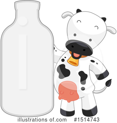 Royalty-Free (RF) Cow Clipart Illustration by BNP Design Studio - Stock Sample #1514743