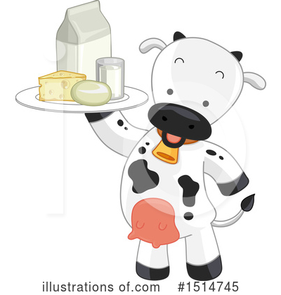 Royalty-Free (RF) Cow Clipart Illustration by BNP Design Studio - Stock Sample #1514745