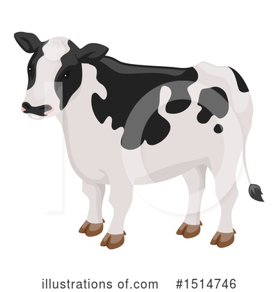 Royalty-Free (RF) Cow Clipart Illustration by BNP Design Studio - Stock Sample #1514746