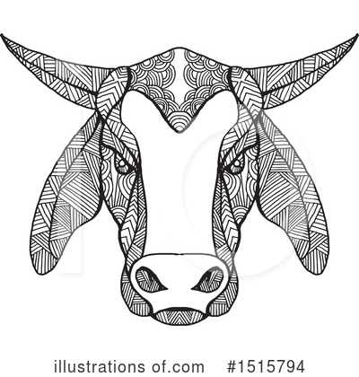 Royalty-Free (RF) Cow Clipart Illustration by patrimonio - Stock Sample #1515794