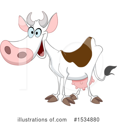 Royalty-Free (RF) Cow Clipart Illustration by yayayoyo - Stock Sample #1534880