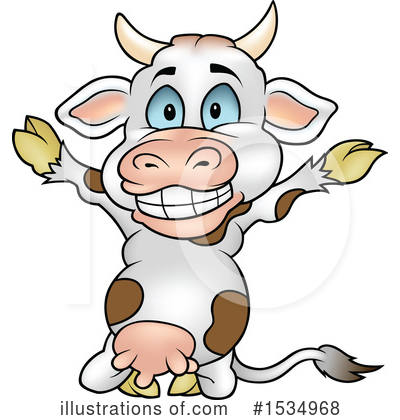 Royalty-Free (RF) Cow Clipart Illustration by dero - Stock Sample #1534968