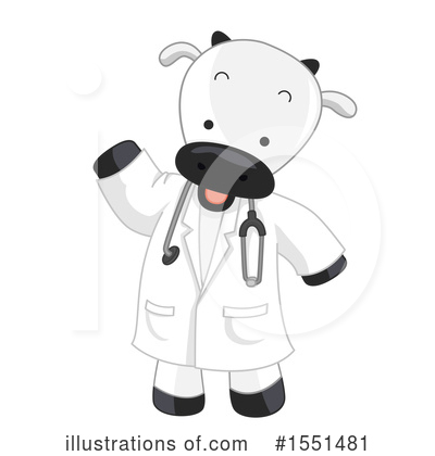 Royalty-Free (RF) Cow Clipart Illustration by BNP Design Studio - Stock Sample #1551481