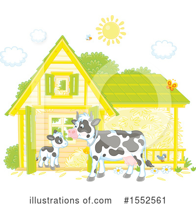Royalty-Free (RF) Cow Clipart Illustration by Alex Bannykh - Stock Sample #1552561