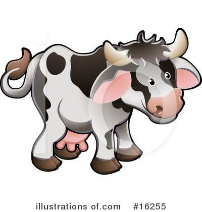 Royalty-Free (RF) Cow Clipart Illustration by AtStockIllustration - Stock Sample #16255