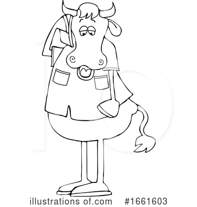 Royalty-Free (RF) Cow Clipart Illustration by djart - Stock Sample #1661603