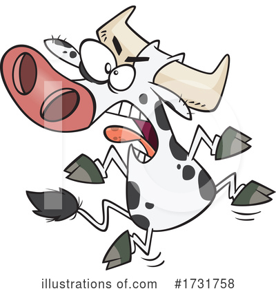 Royalty-Free (RF) Cow Clipart Illustration by toonaday - Stock Sample #1731758