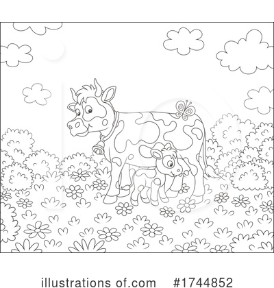 Royalty-Free (RF) Cow Clipart Illustration by Alex Bannykh - Stock Sample #1744852