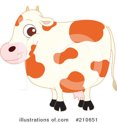 Royalty-Free (RF) Cow Clipart Illustration by yayayoyo - Stock Sample #210651