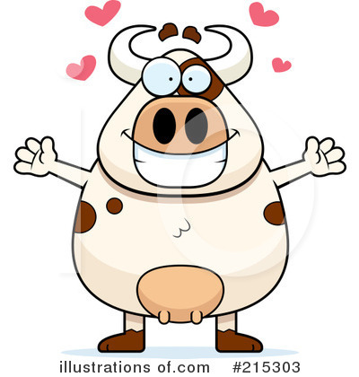 Royalty-Free (RF) Cow Clipart Illustration by Cory Thoman - Stock Sample #215303