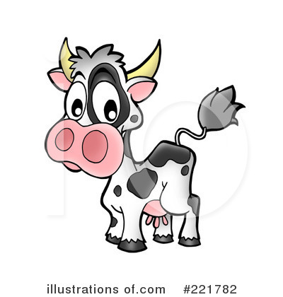 Royalty-Free (RF) Cow Clipart Illustration by visekart - Stock Sample #221782