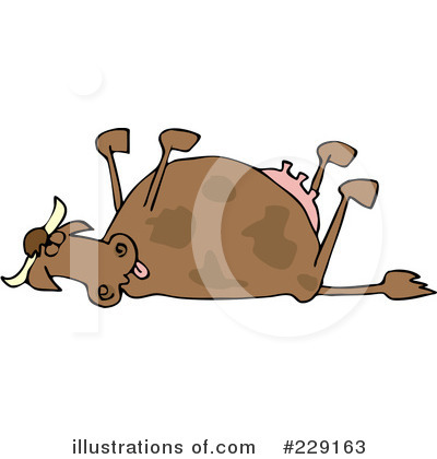 Royalty-Free (RF) Cow Clipart Illustration by djart - Stock Sample #229163