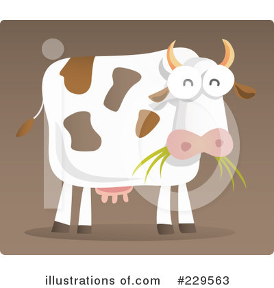 Royalty-Free (RF) Cow Clipart Illustration by Qiun - Stock Sample #229563