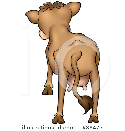 Royalty-Free (RF) Cow Clipart Illustration by dero - Stock Sample #36477