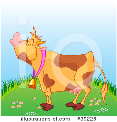 Royalty-Free (RF) Cow Clipart Illustration by Pushkin - Stock Sample #39226