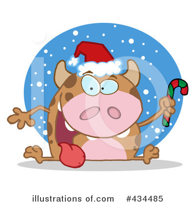Royalty-Free (RF) Cow Clipart Illustration by Hit Toon - Stock Sample #434485