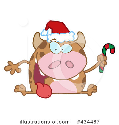 Royalty-Free (RF) Cow Clipart Illustration by Hit Toon - Stock Sample #434487