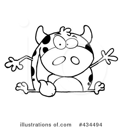Royalty-Free (RF) Cow Clipart Illustration by Hit Toon - Stock Sample #434494