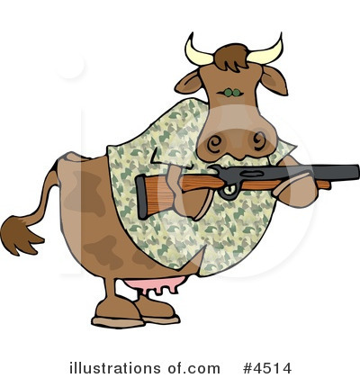 Royalty-Free (RF) Cow Clipart Illustration by djart - Stock Sample #4514