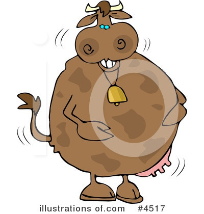 Royalty-Free (RF) Cow Clipart Illustration by djart - Stock Sample #4517