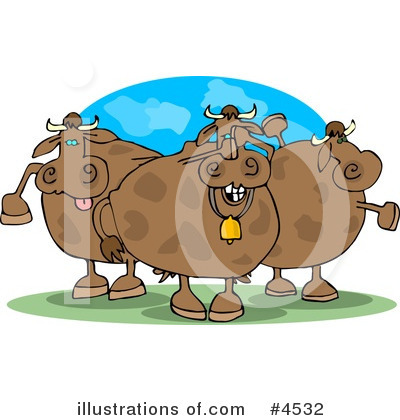Royalty-Free (RF) Cow Clipart Illustration by djart - Stock Sample #4532