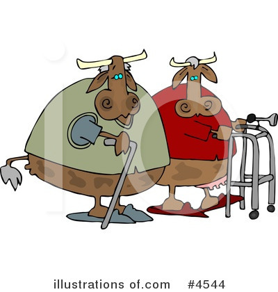 Royalty-Free (RF) Cow Clipart Illustration by djart - Stock Sample #4544