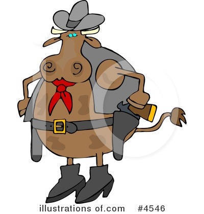 Royalty-Free (RF) Cow Clipart Illustration by djart - Stock Sample #4546