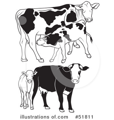 Royalty-Free (RF) Cow Clipart Illustration by dero - Stock Sample #51811