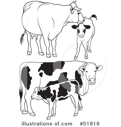 Royalty-Free (RF) Cow Clipart Illustration by dero - Stock Sample #51816