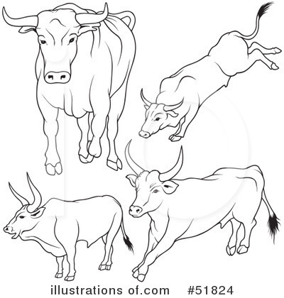 Royalty-Free (RF) Cow Clipart Illustration by dero - Stock Sample #51824
