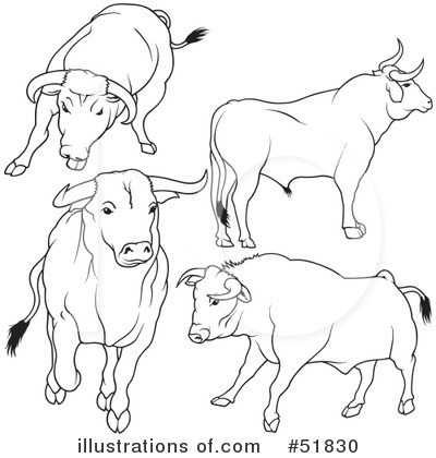 Royalty-Free (RF) Cow Clipart Illustration by dero - Stock Sample #51830