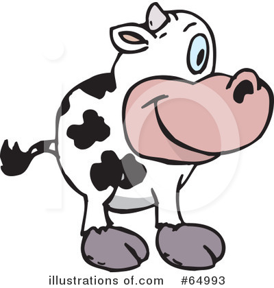 Royalty-Free (RF) Cow Clipart Illustration by Dennis Holmes Designs - Stock Sample #64993